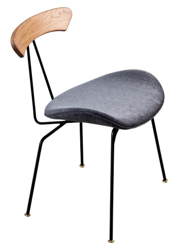 Серый стул Jayden Gramercy Home, размеры: 56x50x73 см Дизайнерский стул Jayden серый