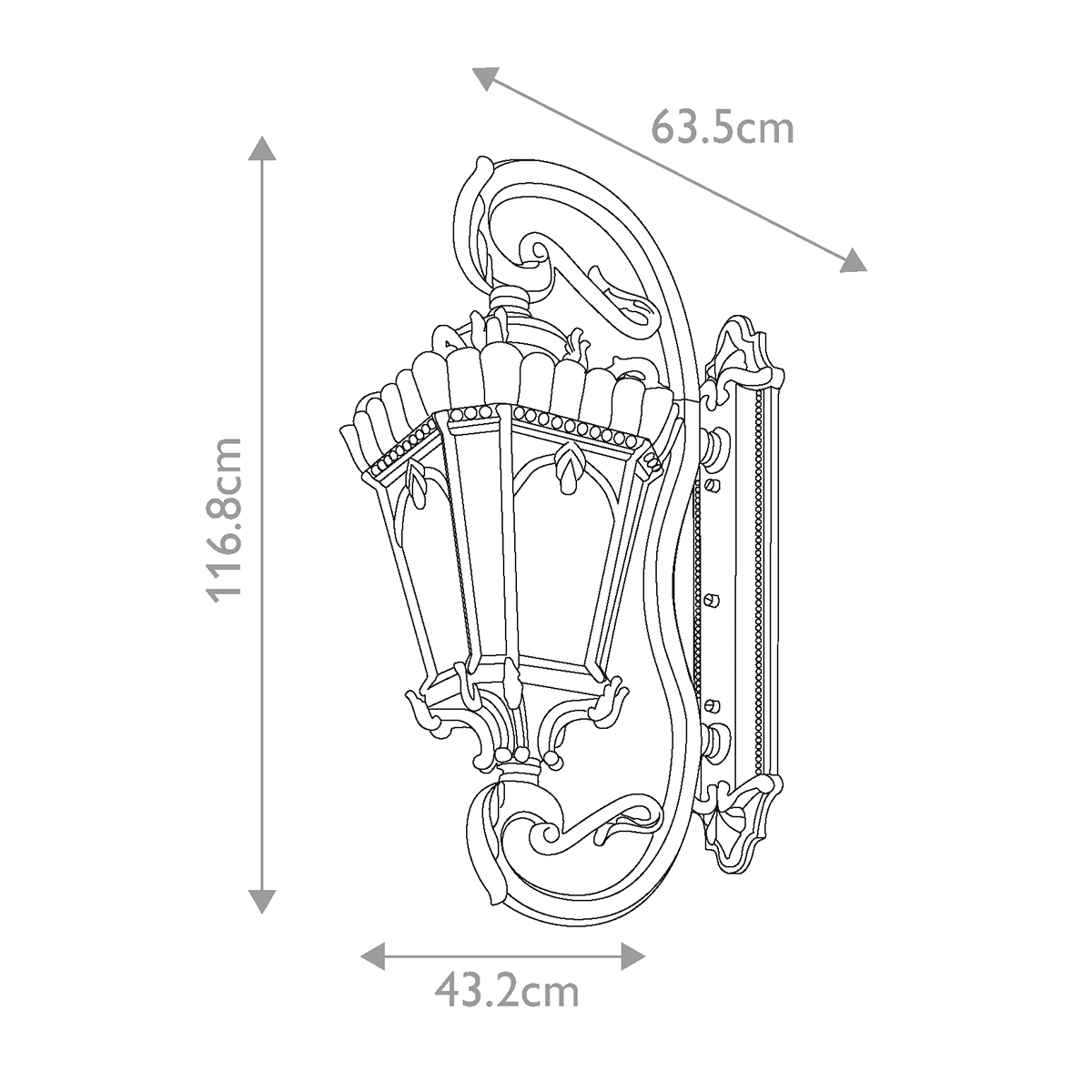 картинка Настенный фонарь Kichler, Арт. KL-TOURNAI1G-XL от магазина Одежда+ 6