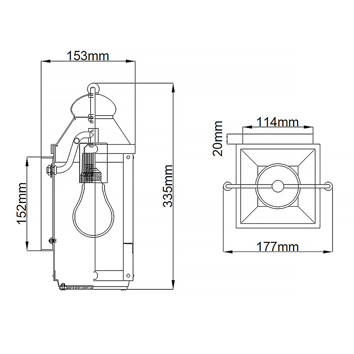 картинка Настенный фонарь Hinkley, Арт. QN-ANCHORAGE-S от магазина Одежда+ 5