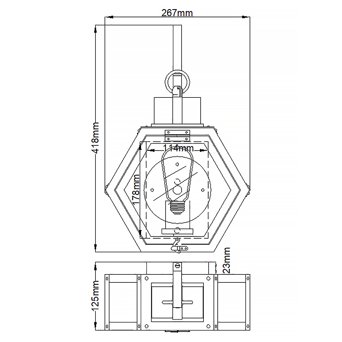 картинка Настенный фонарь Quoizel, Арт. QN-HEATH-S-MB от магазина Одежда+ 6