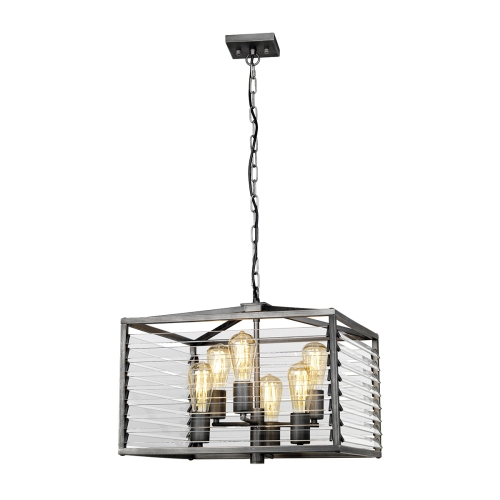 Подвесной светильник Louvre Gramercy Home, размеры: 49,3x351,9x40,2 см Дизайнерский подвесной светильник Louvre, стиль: индустриальный