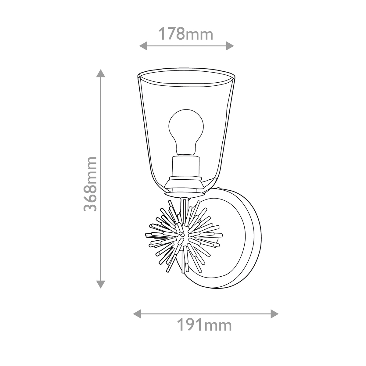 Дизайнерское бра Staring, стиль: современный 6