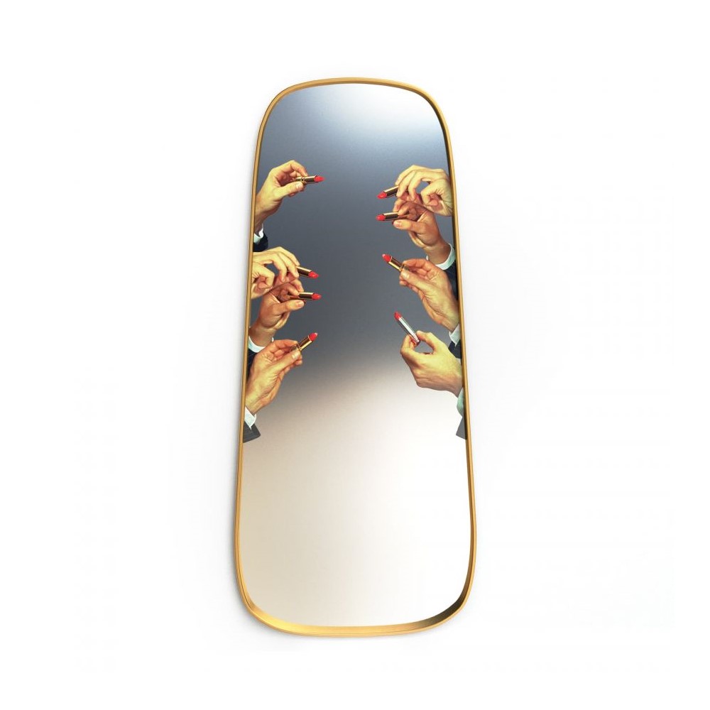Дизайнерское зеркало Toiletpaper Mirror золотое 1
