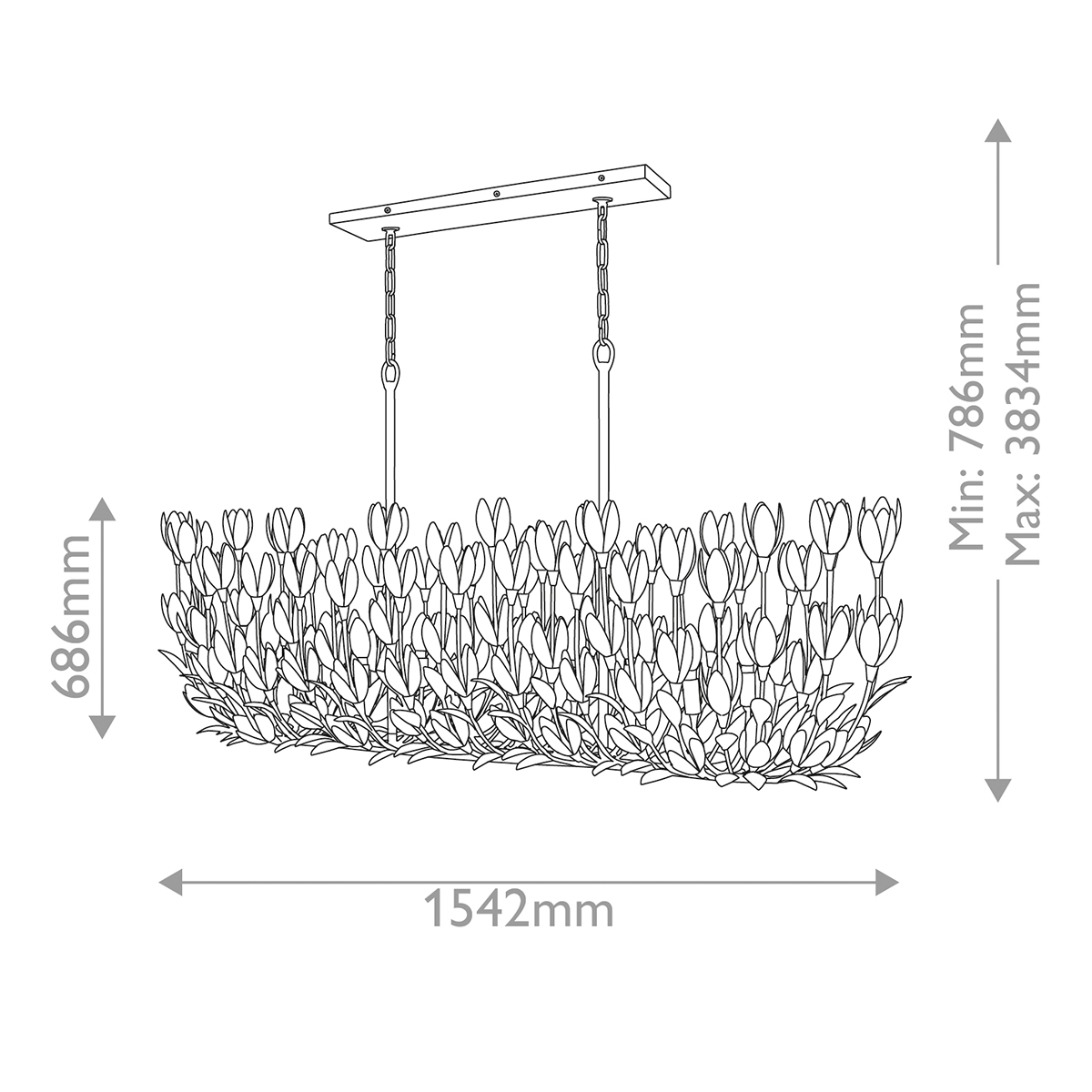 Дизайнерский подвесной светильник Flora, стиль:  7