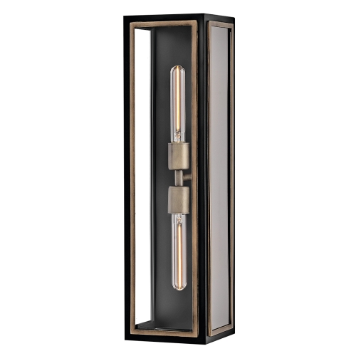 картинка Настенный фонарь Hinkley, Арт. QN-SHAW-2M-BK магазин Одежда+ являющийся официальным дистрибьютором в России  картинка Настенный фонарь Hinkley, Арт. QN-SHAW-2M-BK от магазина Одежда+