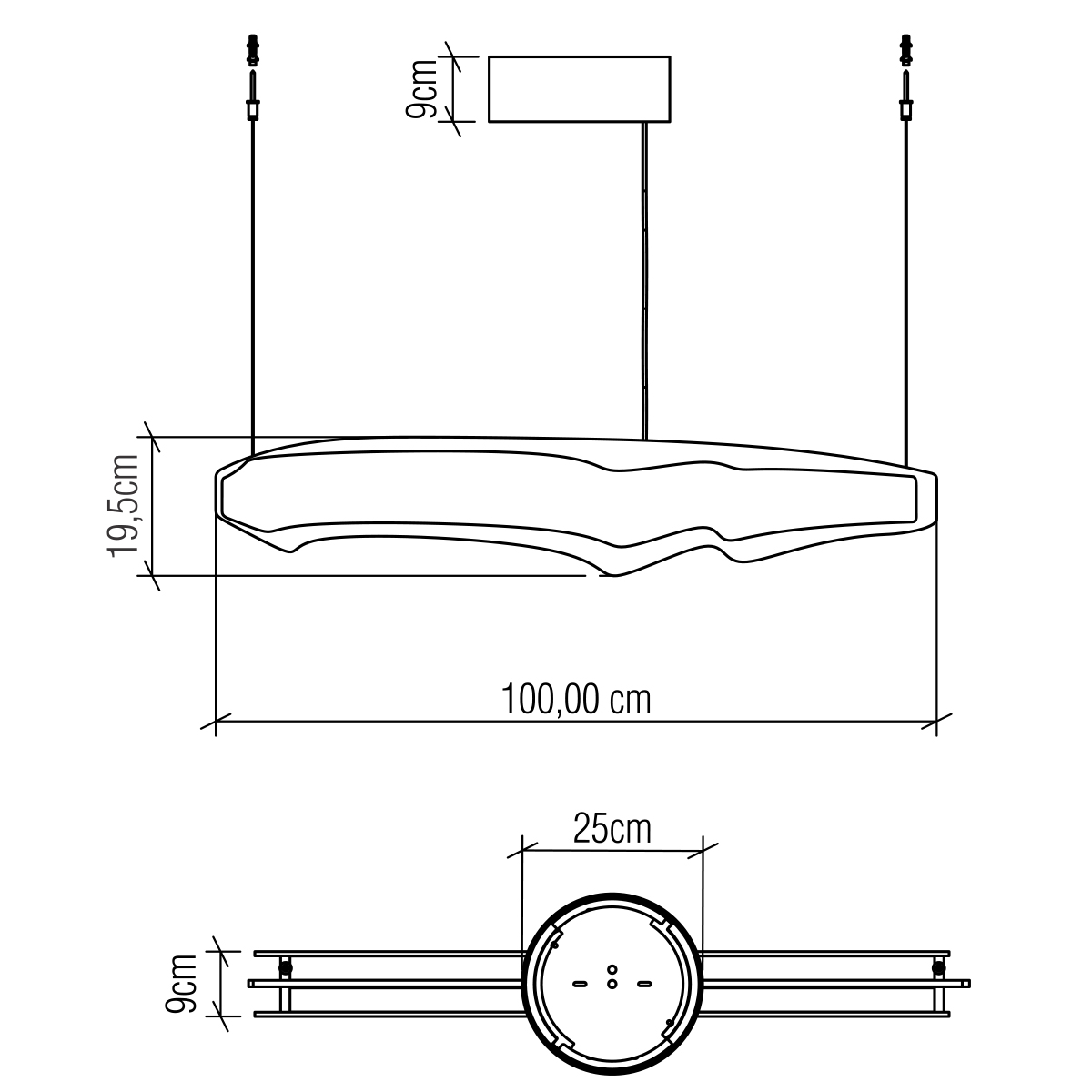 Дизайнерский подвесной светильник Horizon, стиль:  7