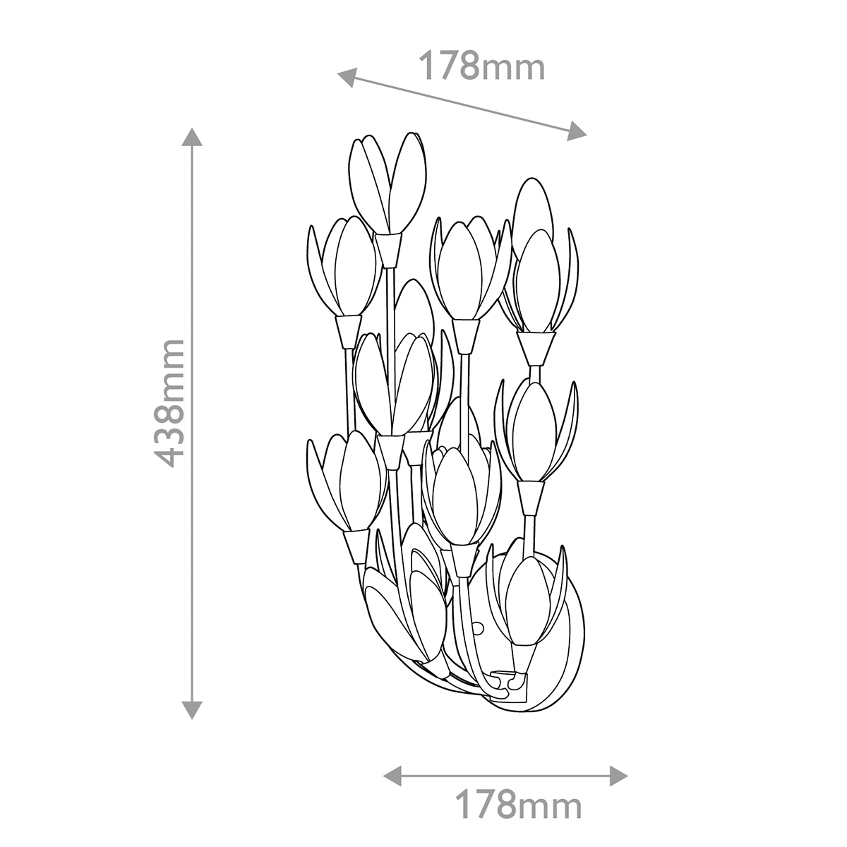 Дизайнерское бра Flora, стиль:  7