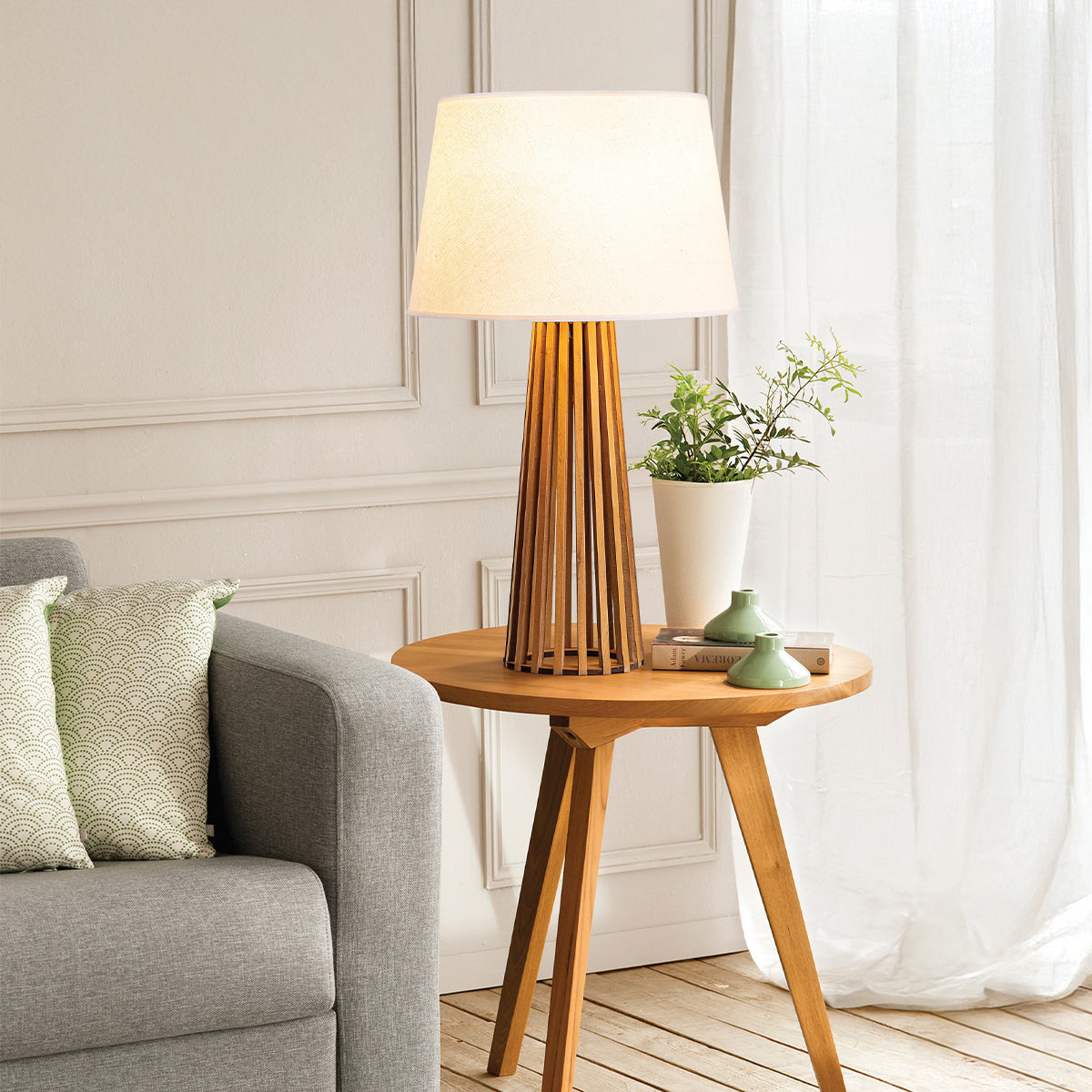 Дизайнерская настольная лампа Slatted, стиль:  7