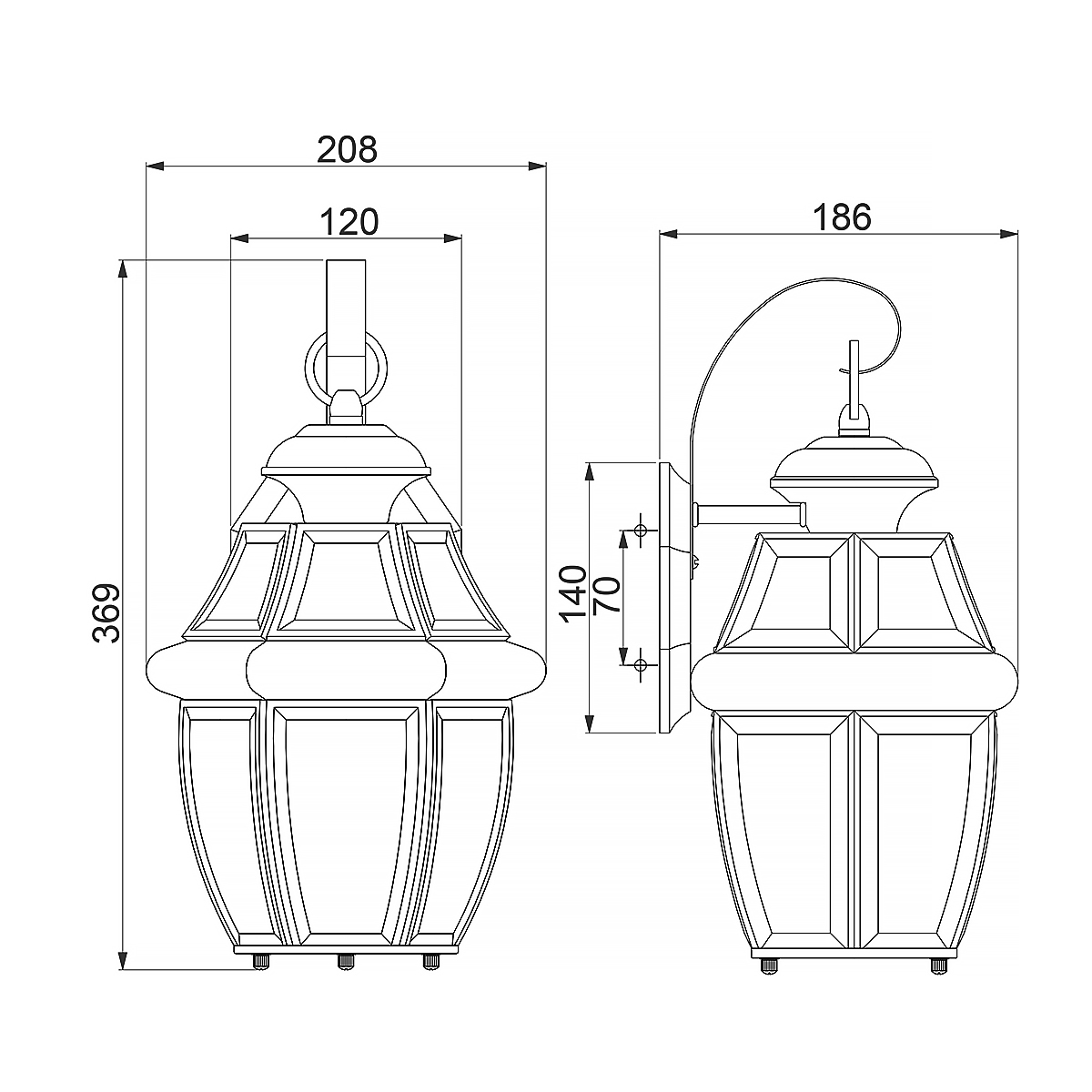 картинка Настенный фонарь Quoizel, Арт. QZ-NEWBURY2-M-PB от магазина Одежда+ 5