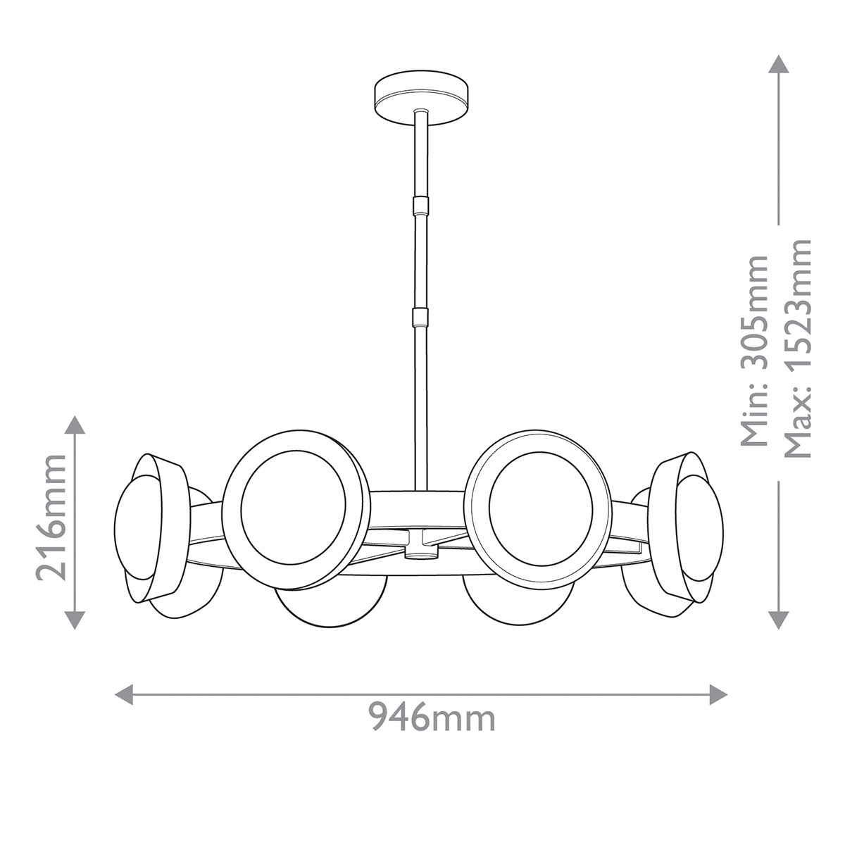 Дизайнерская люстра Alonso, стиль:  6