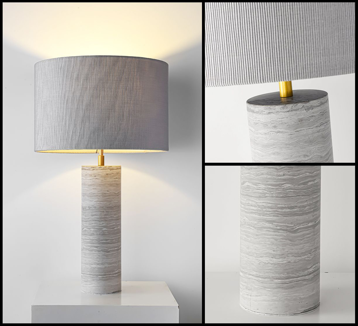 Дизайнерская настольная лампа Stone Table Lamp, стиль:  2