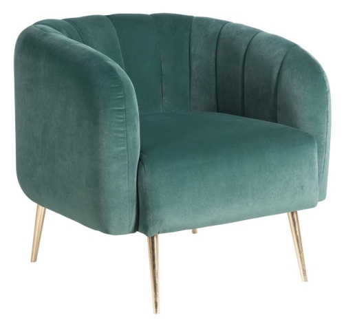 Темно-зеленое кресло Azaria Gramercy Home, размеры: 80x81x76 см Дизайнерское кресло Azaria темно-зеленое