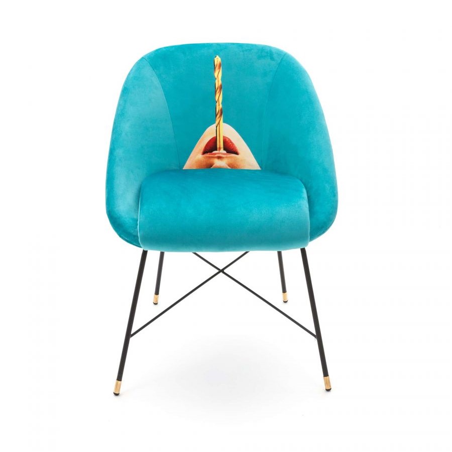 Дизайнерский стул Toiletpaper Furniture голубой 1