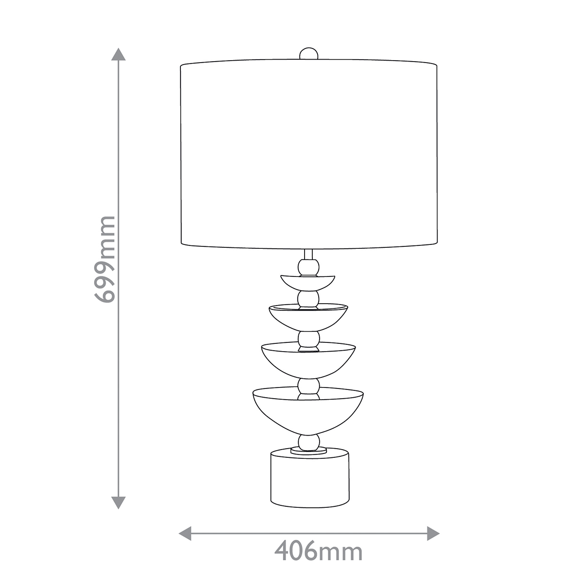 Дизайнерская настольная лампа Waterfall, стиль:  7