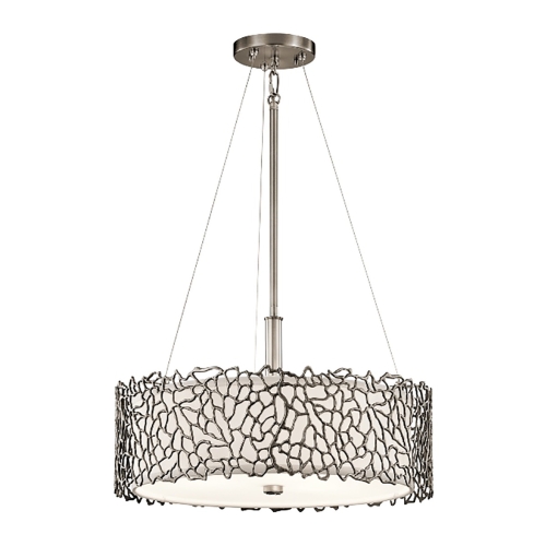 Подвесной светильник Silver coral Gramercy Home, размеры: 46,4x127x17,5 см Дизайнерский подвесной светильник Silver coral, стиль: современный