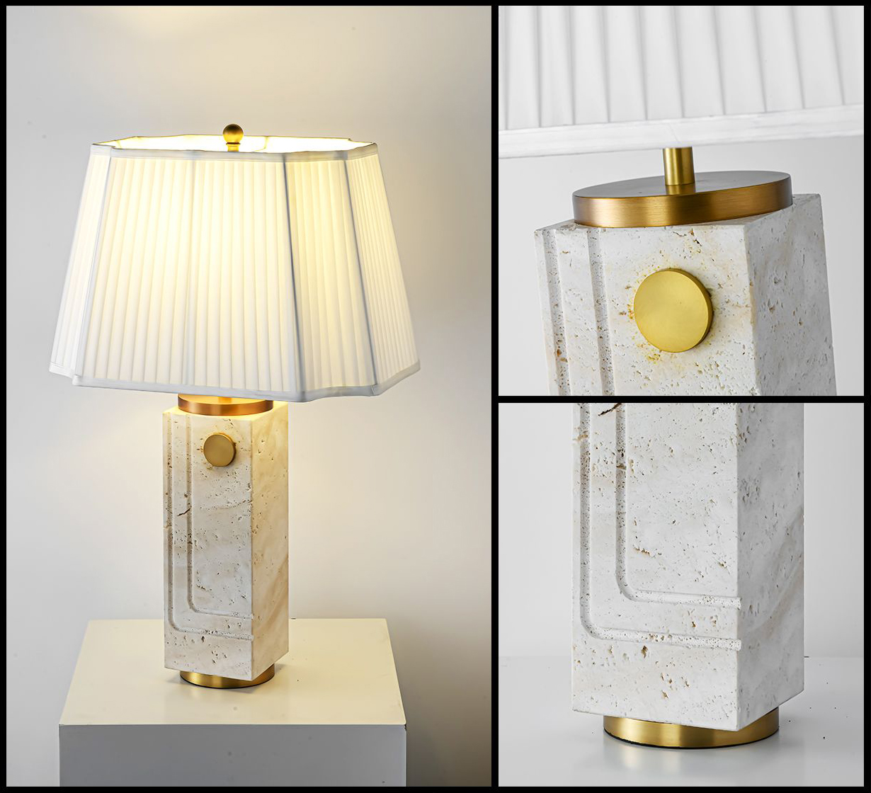 Дизайнерская настольная лампа Stone Table Lamp, стиль:  2