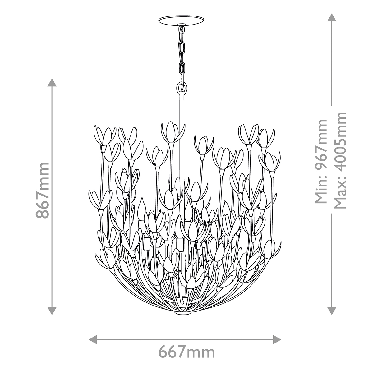 Дизайнерская люстра Flora, стиль:  7