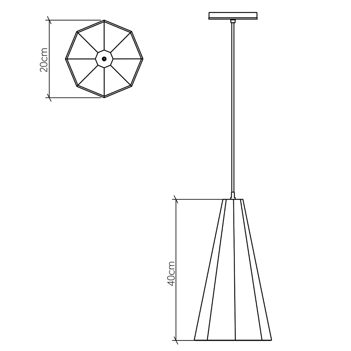 Дизайнерский подвесной светильник Angular, стиль:  6