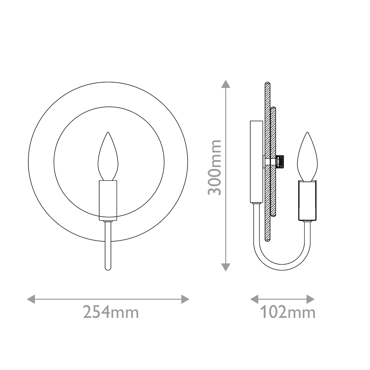 Дизайнерское бра Rene, стиль:  7