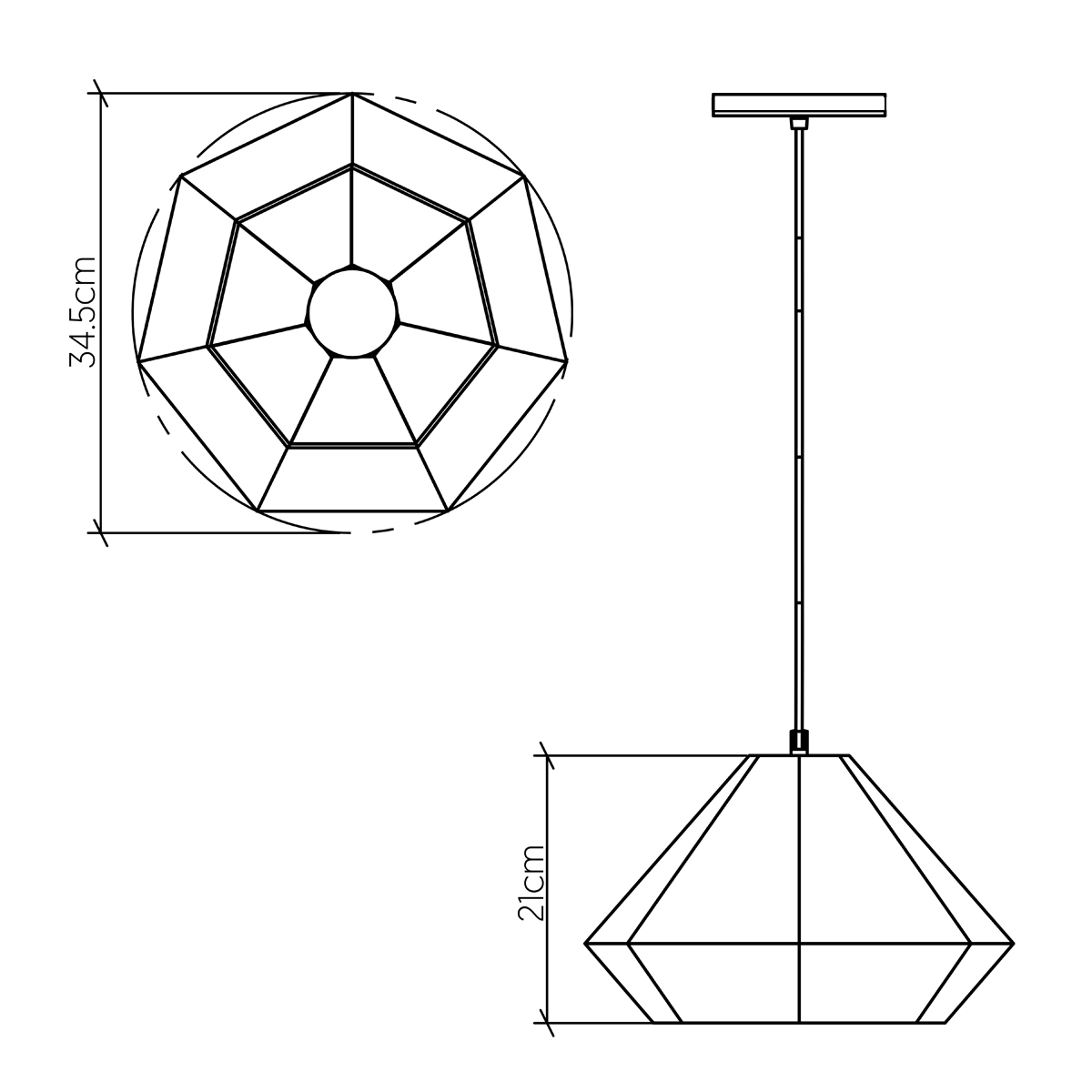 Дизайнерский подвесной светильник Diamond, стиль:  6