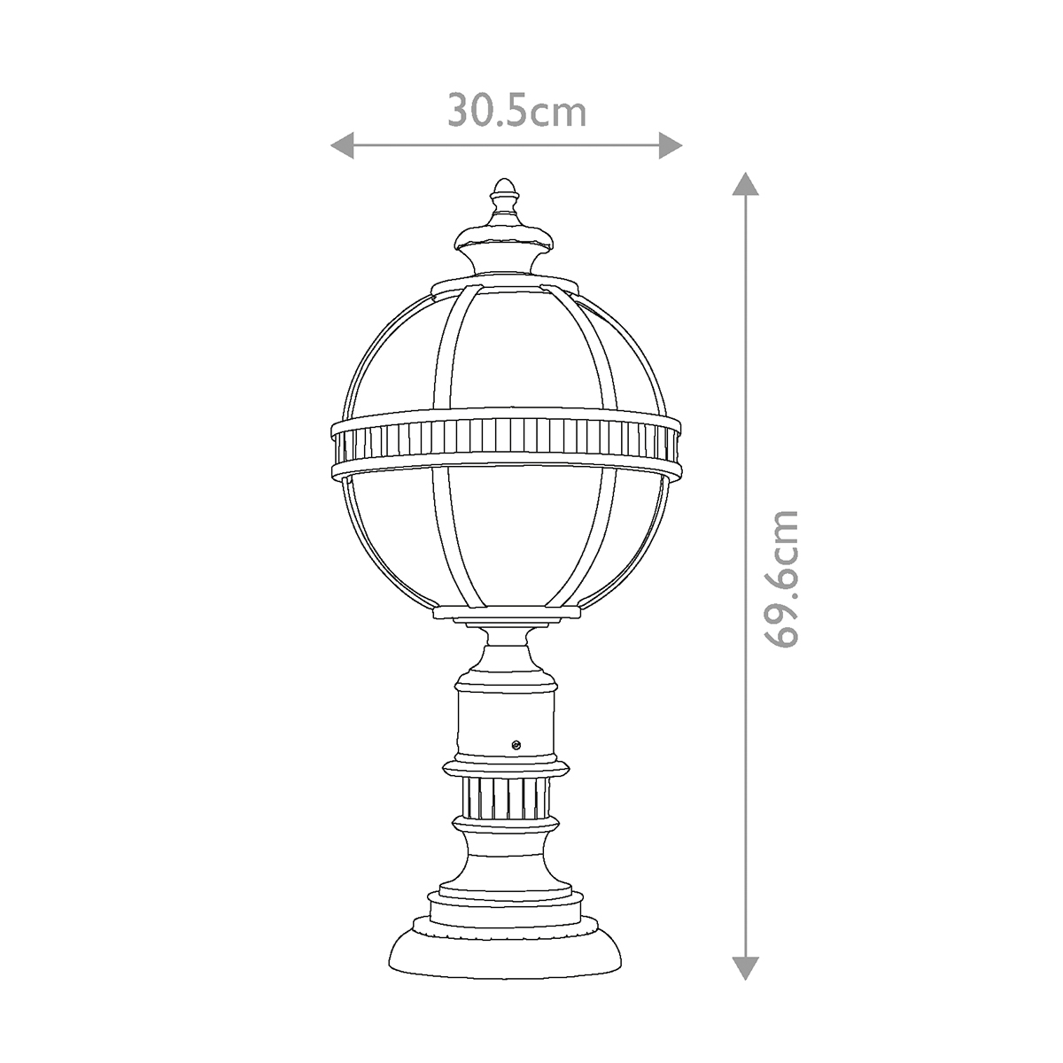 картинка Фонарь-пьедестал Kichler, Арт. KL-HALLERON-3M-BU от магазина Одежда+ 7