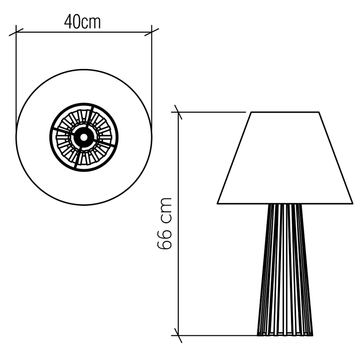 Дизайнерская настольная лампа Slatted, стиль:  8