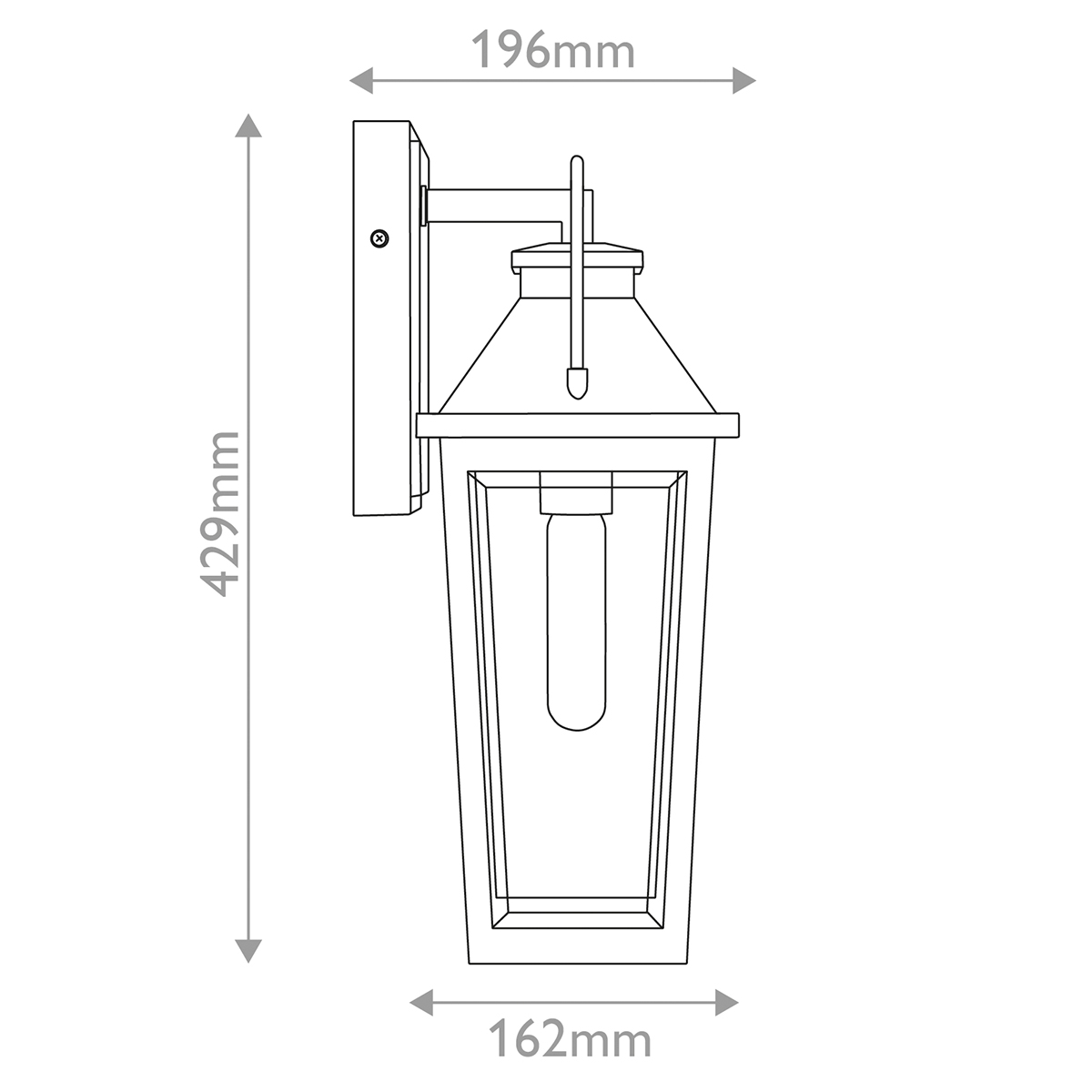 картинка Настенный фонарь Quoizel, Арт. QZ-BUCKLEY-M-MBK от магазина Одежда+ 10