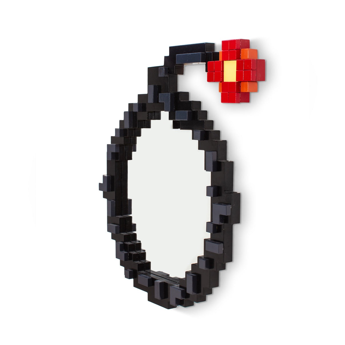 Дизайнерское зеркало Pixel Mirror черное 2