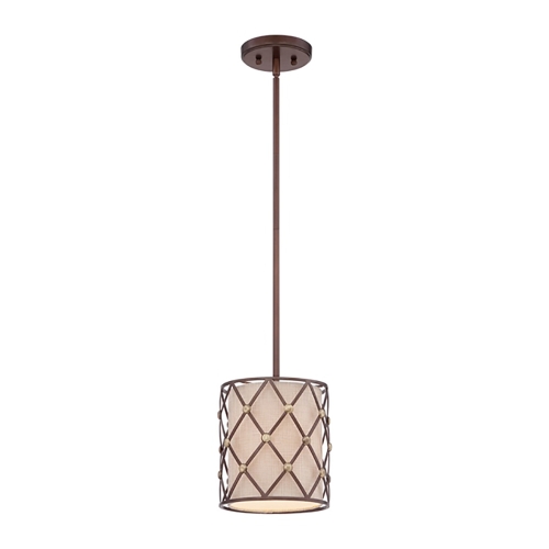 Подвесной светильник Brown lattice Gramercy Home, размеры: 20,3x1211,9x22,9 см Дизайнерский подвесной светильник Brown lattice, стиль: