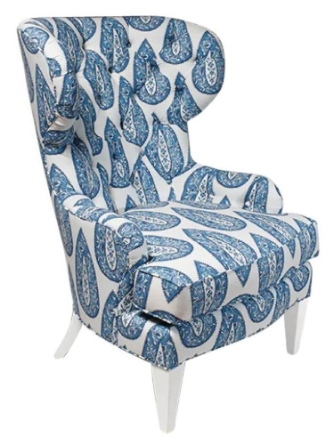 Голубое кресло Davis Wing Gramercy Home, размеры: 84x94x119 см Дизайнерское кресло Davis Wing голубое