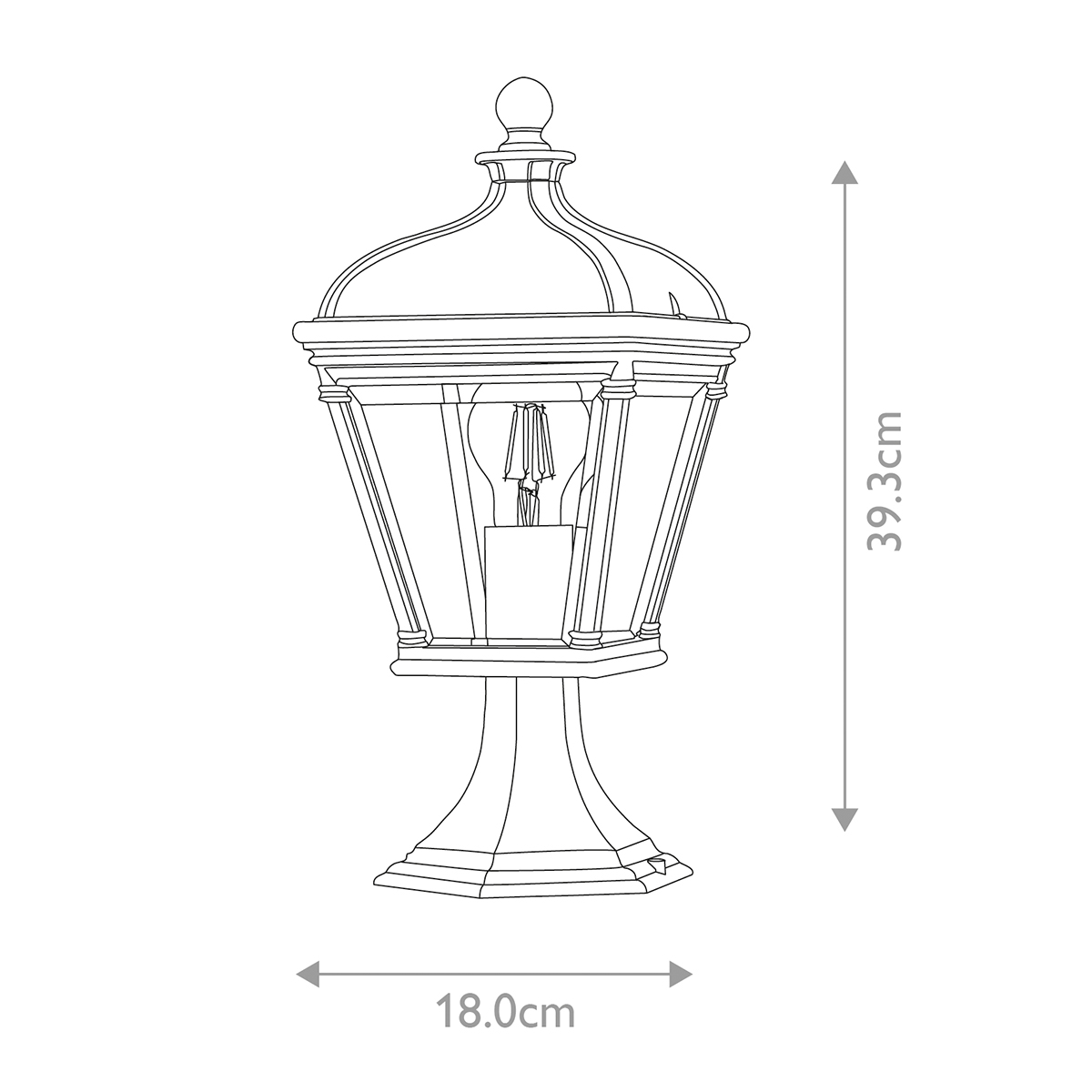 картинка Фонарь-пьедестал Elstead Lighting, Арт. BAYVIEW-3M-BK от магазина Одежда+ 6