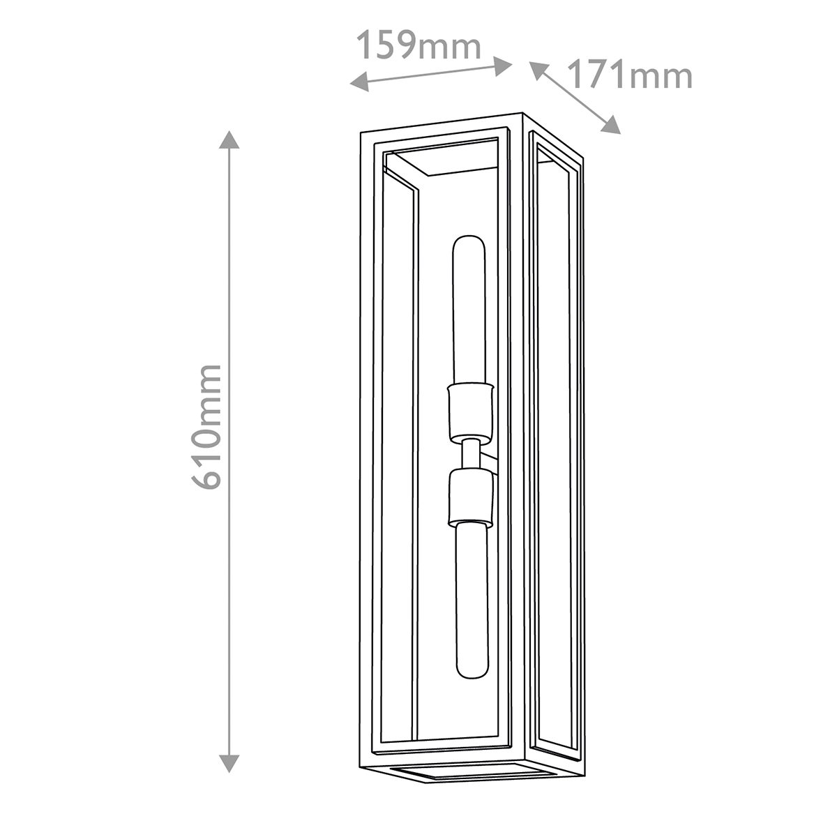 картинка Настенный фонарь Hinkley, Арт. QN-SHAW-2M-BK от магазина Одежда+ 7