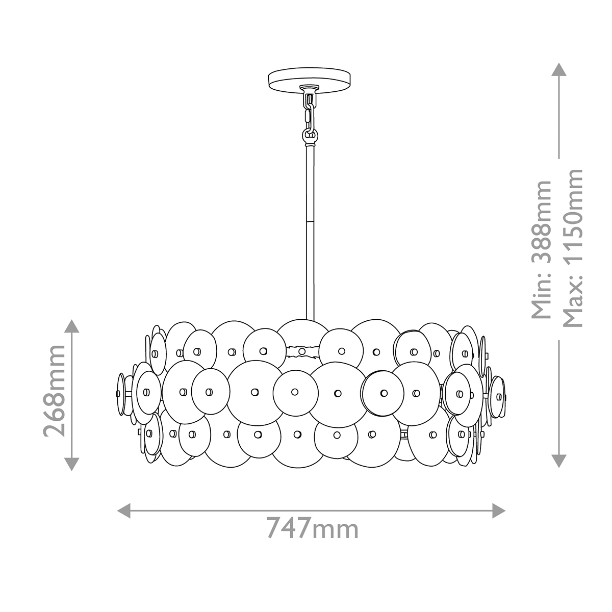Дизайнерская люстра Rene, стиль:  7