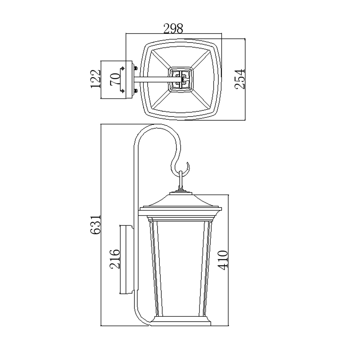 картинка Настенный фонарь HK-BROMLEY2-L Hinkley, арт. HK-BROMLEY2-L от магазина Одежда+ 5