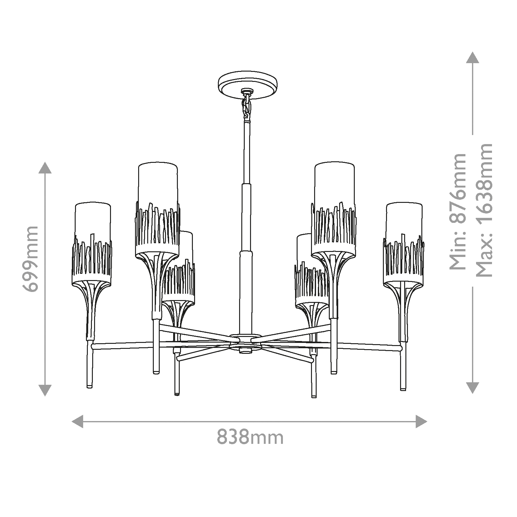 Дизайнерская люстра Sawgrass, стиль:  7