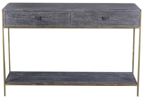 Серая консоль Kian Gramercy Home, размеры: 122x38x80 см Дизайнерская консоль Kian серая