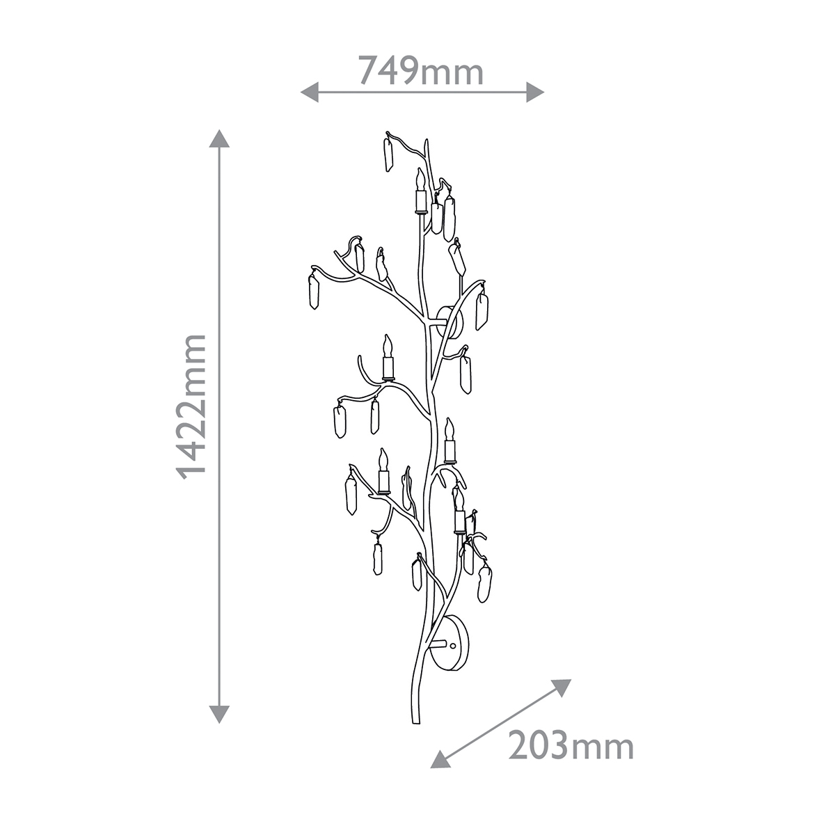 Дизайнерское бра Forest light, стиль:  7