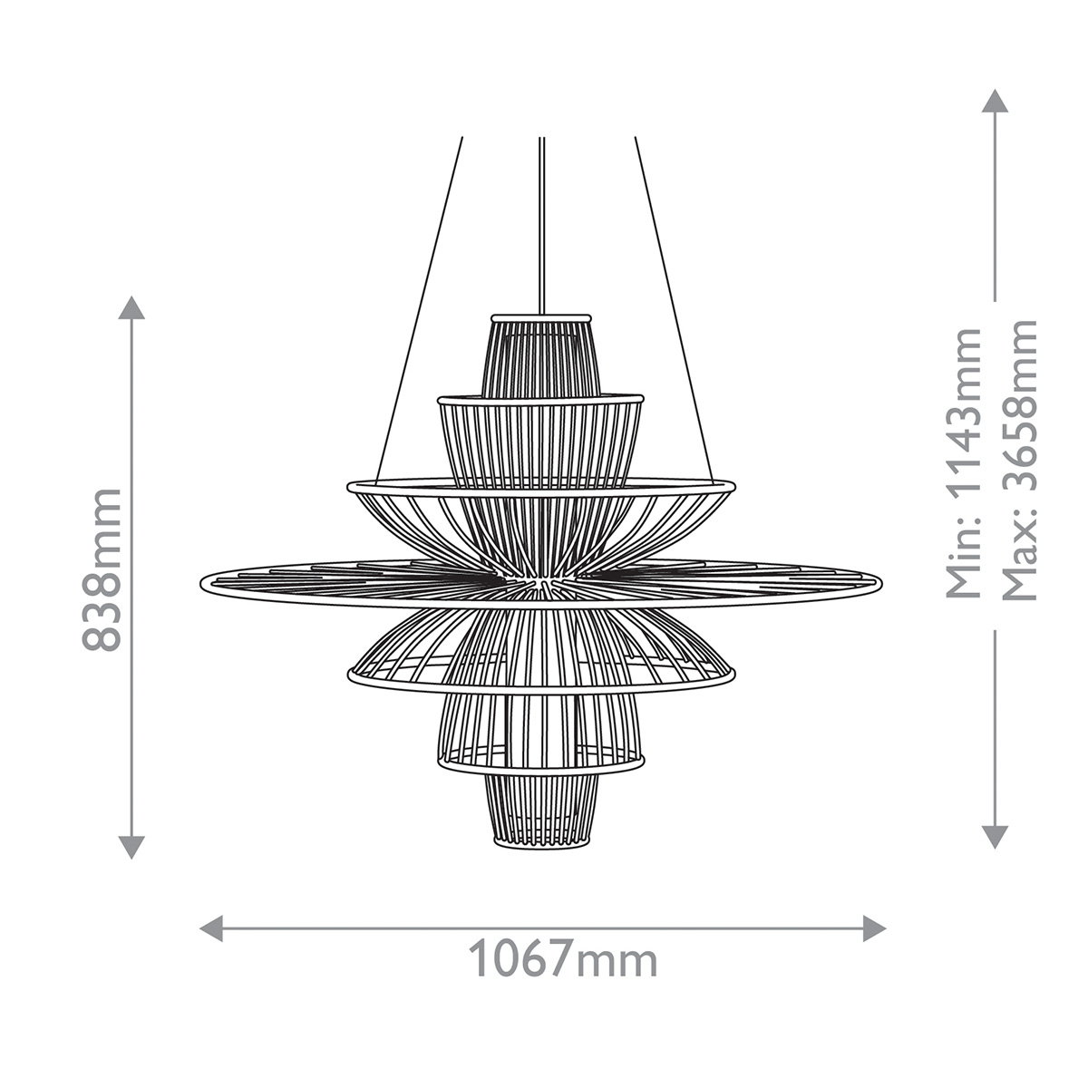 Дизайнерская люстра Benjiro, стиль:  7
