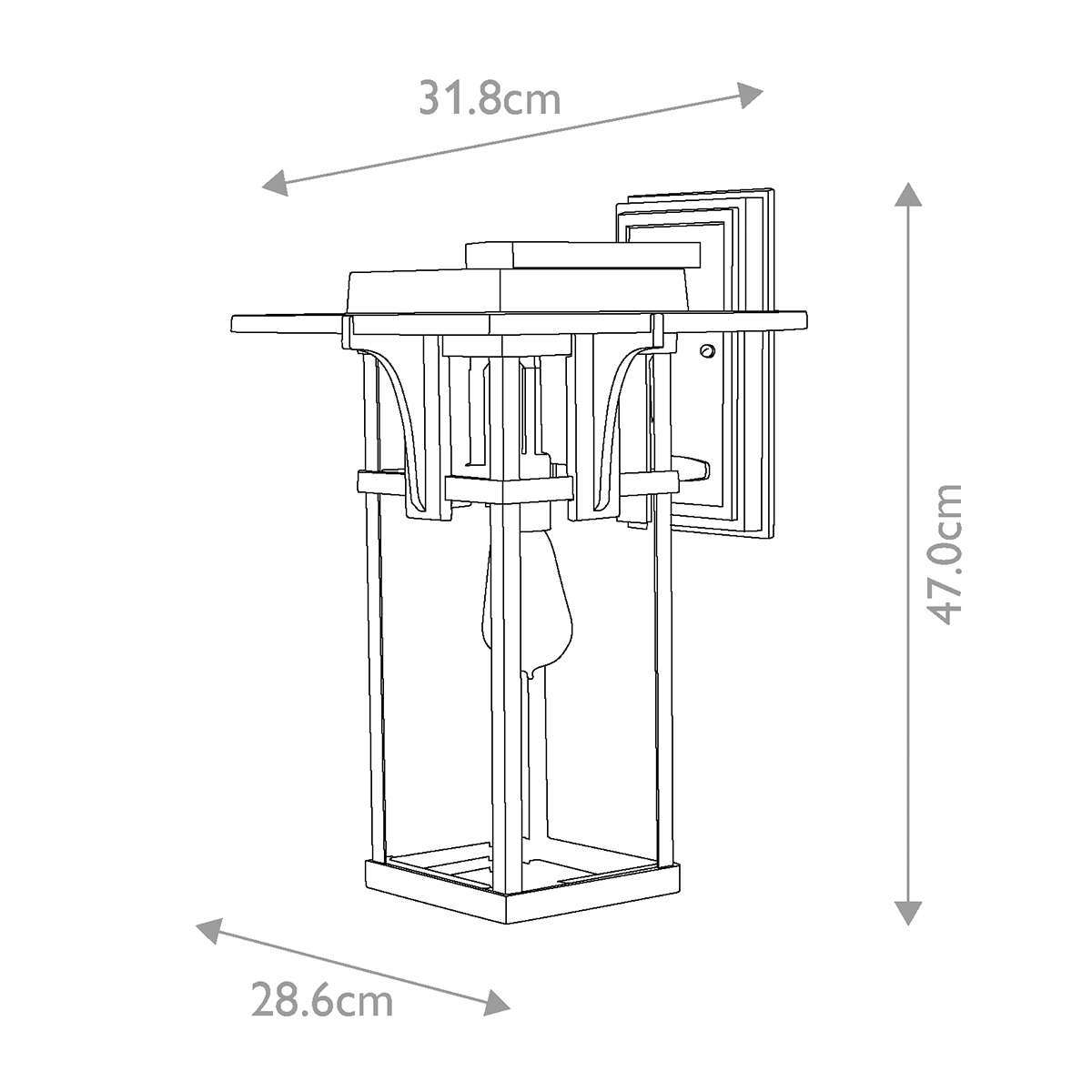 картинка Настенный фонарь Hinkely Lighting, Арт. HK-MANHATTAN2-L от магазина Одежда+ 5