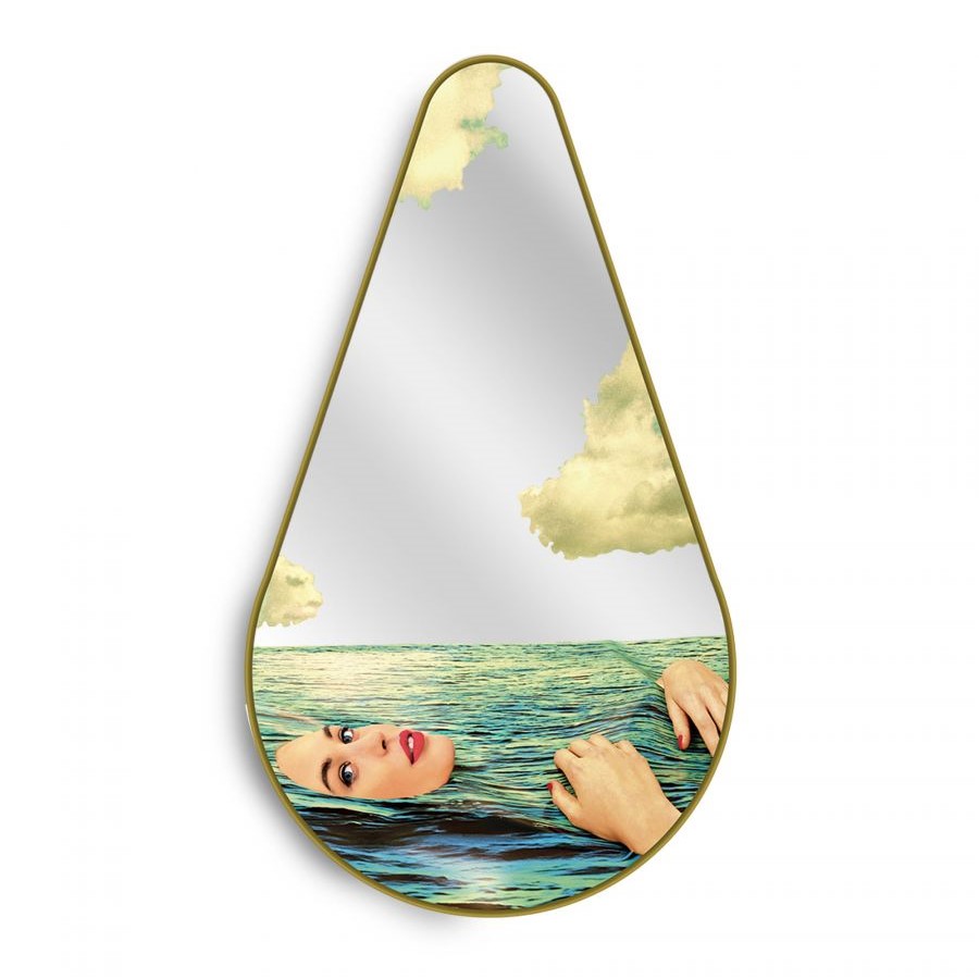 Дизайнерское зеркало Toiletpaper Mirror золотое 1