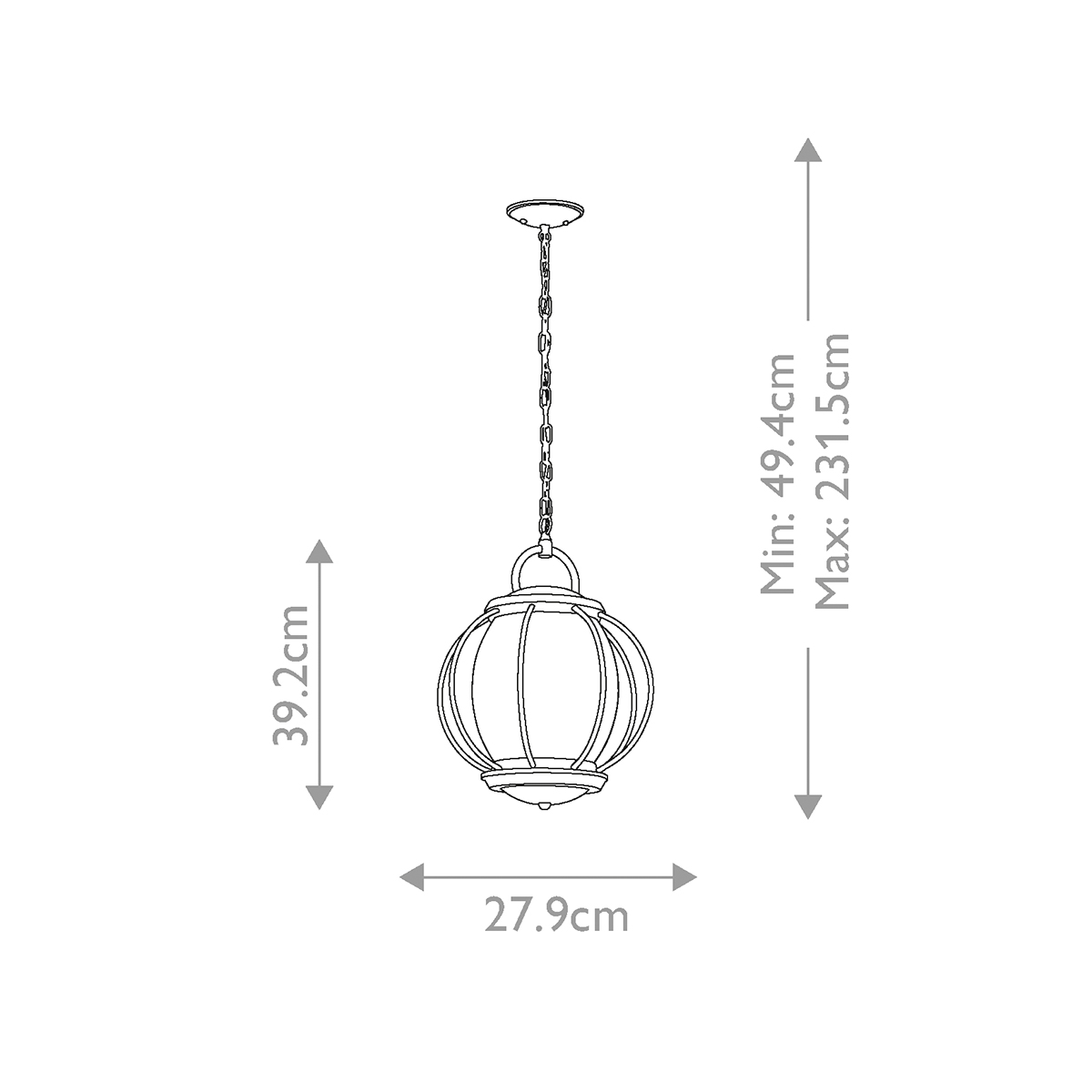 картинка Подвесной фонарь Kichler, Арт. KL-VANDALIA8-M от магазина Одежда+ 6