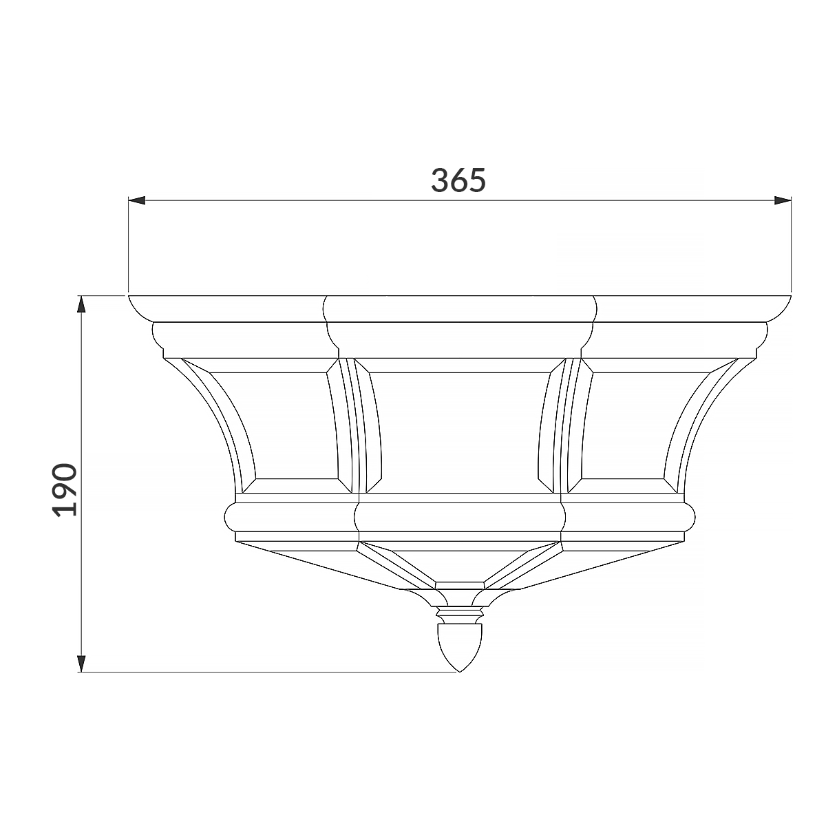 картинка Потолочный фонарь Quoizel, Арт. QZ-NEWBURY-F-PB от магазина Одежда+ 5