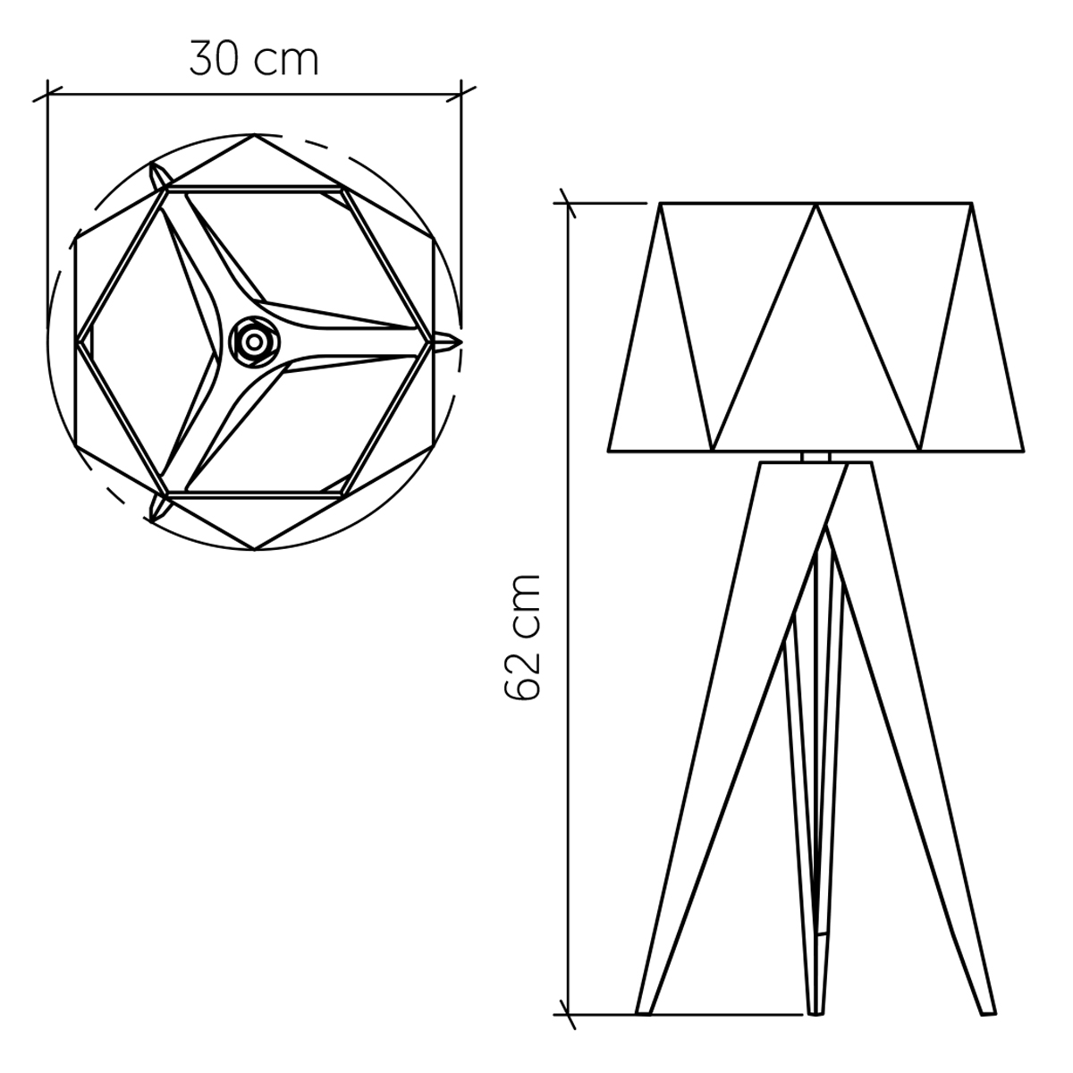 Дизайнерская настольная лампа Angular, стиль:  6