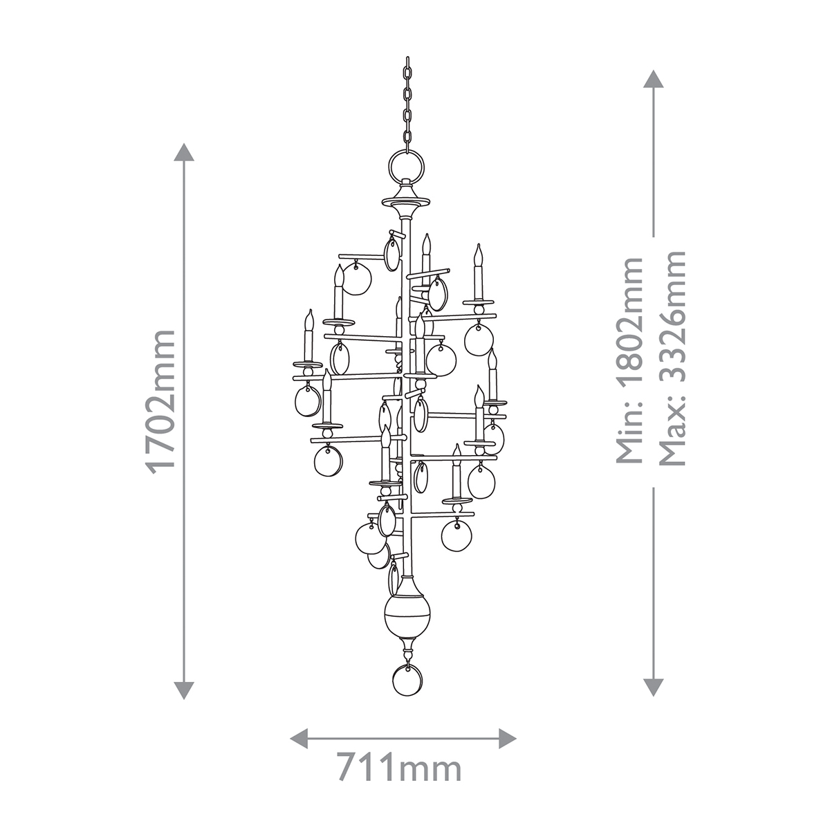 Дизайнерская люстра Sethos, стиль:  7