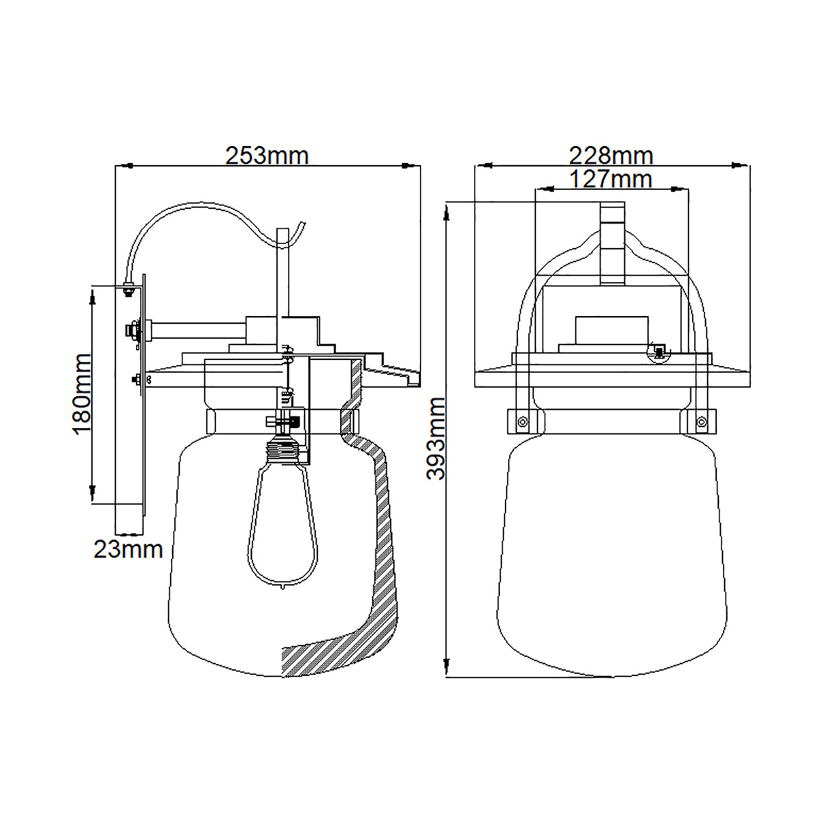 картинка Настенный фонарь Quoizel, Арт. QN-LASALLE-M-WT от магазина Одежда+ 9