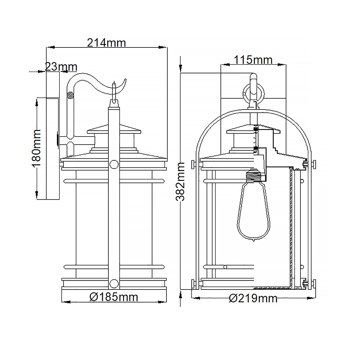 картинка Настенный фонарь Quoizel, Арт. QN-BOOKER-M-IA от магазина Одежда+ 7