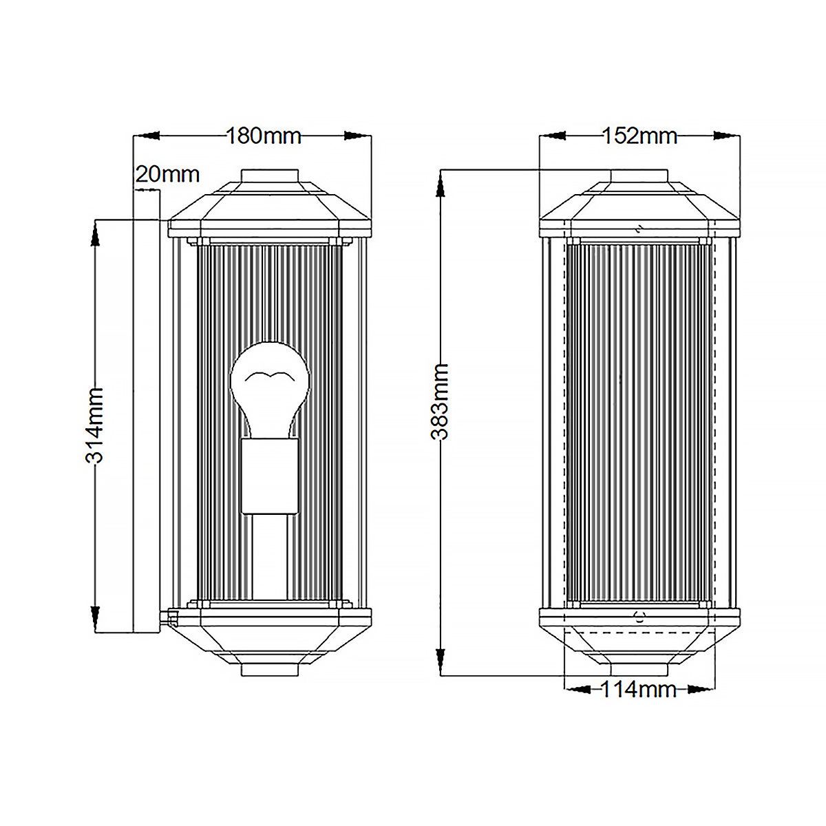 картинка Настенный фонарь Hinkley, Арт. QN-CASTELLE-M-BLK от магазина Одежда+ 5