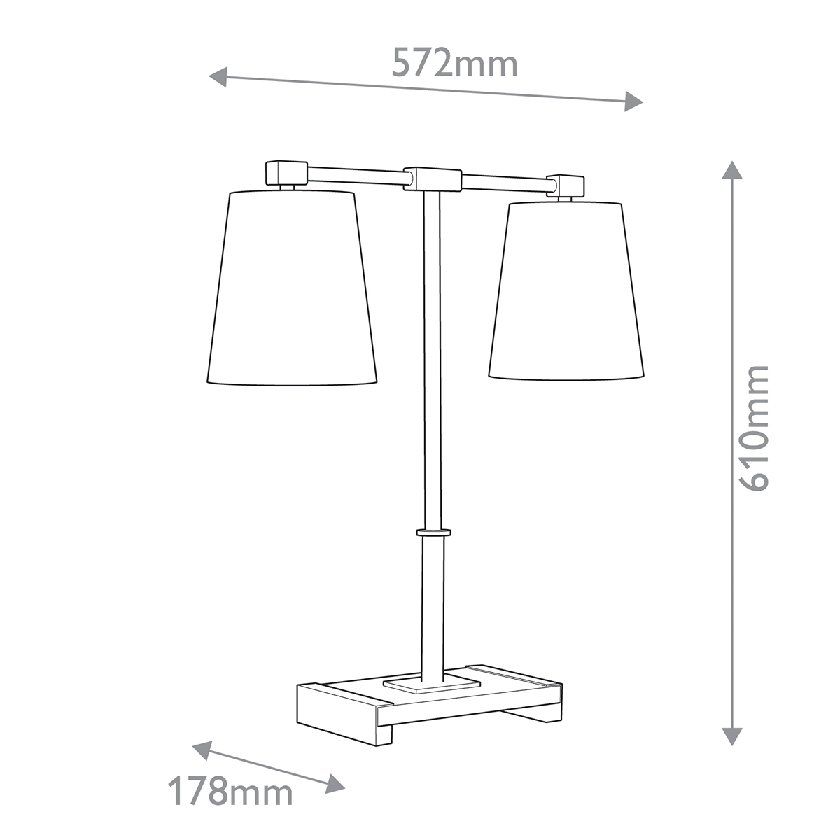 Дизайнерская настольная лампа Messina, стиль:  7