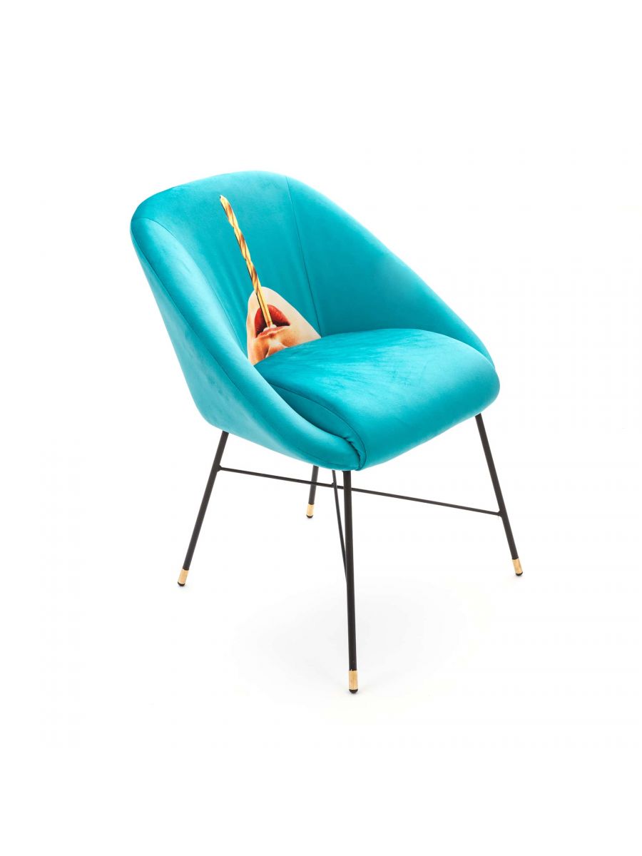Дизайнерский стул Toiletpaper Furniture голубой 3