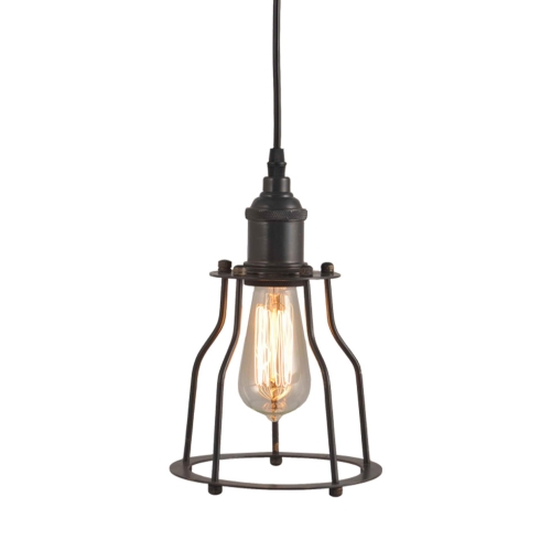 Подвесной светильник Edison Metal Frame Gramercy Home, размеры: 18x18x29 см Дизайнерский подвесной светильник Edison Metal Frame, стиль: лофт